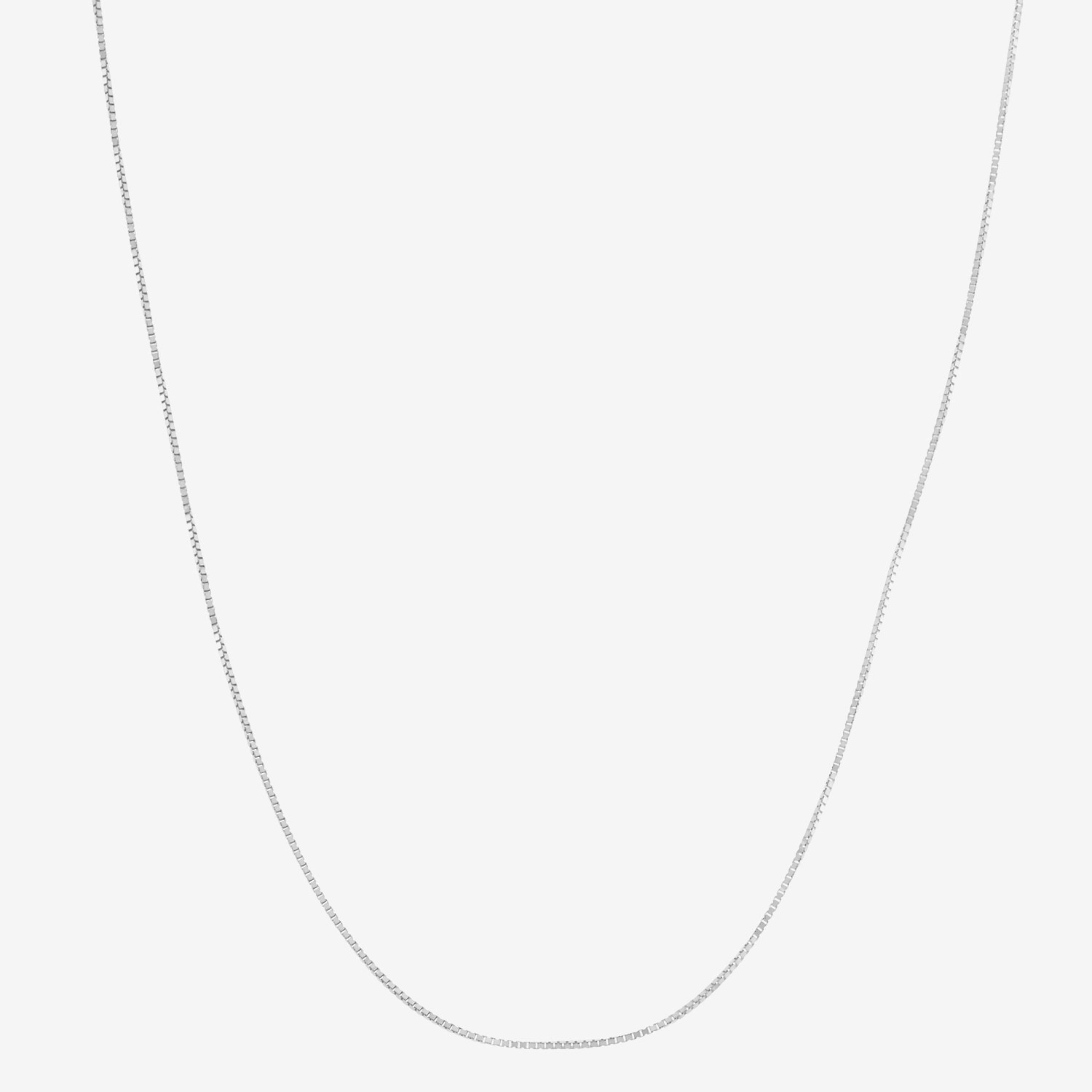 Womens 10K Gold Inch Box Chain Necklace
