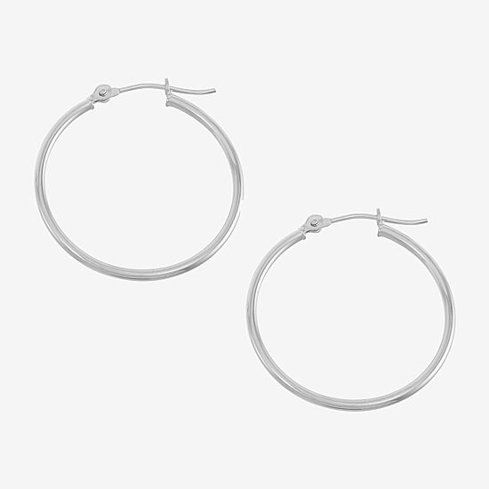 Womens 14K Gold 30mm Hoop Earrings