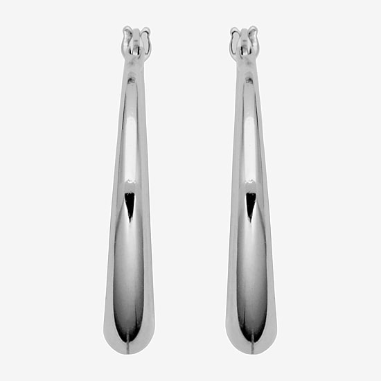 Sterling Silver Graduated Hoop Earrings