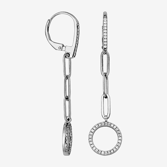 Paris 1901 By Charles Garnier Womens Cubic Zirconia Sterling Silver Drop Earrings
