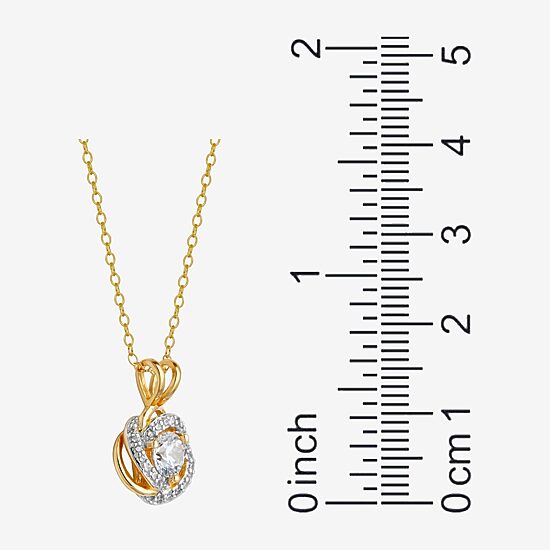 DiamonArt® 1 1/3 CT. T.W. Cubic Zirconia 18K Gold Over Silver 2 Pc Jewelry Set