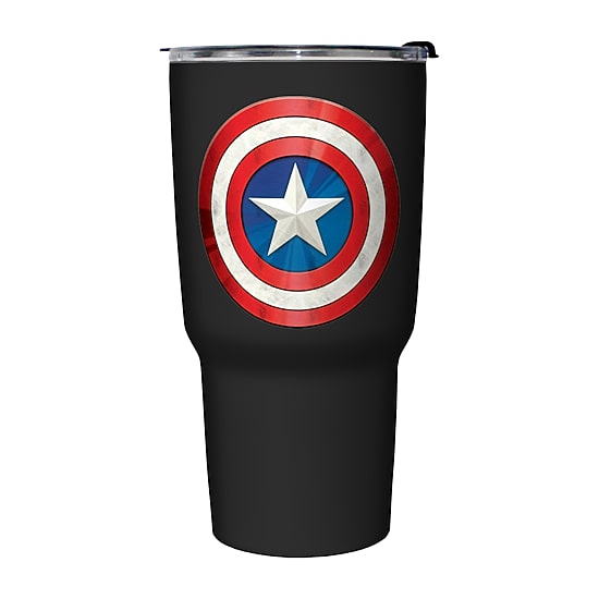 Disney Collection Captain America Shinyshield 27 Oz Stainless Steel Travel Mug