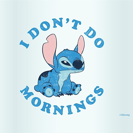 Disney Collection Stitch Mornings 16 Oz Tritan Cup 2pc Set