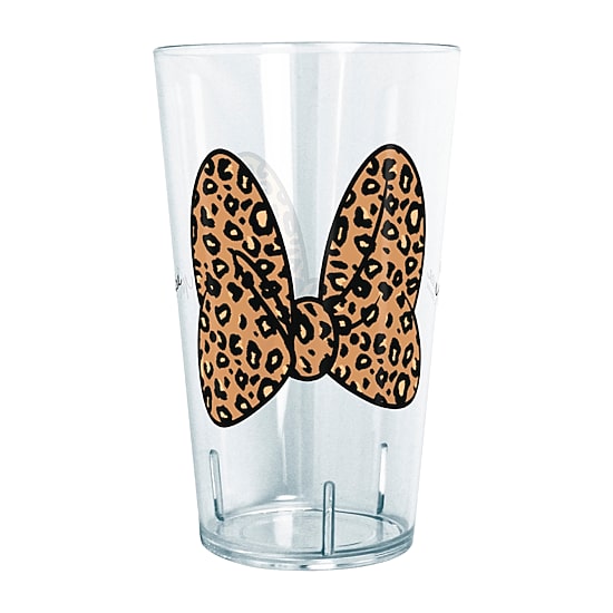 Disney Collection  Mickey and Friends Animal Print Bow 24 Oz Tritan Cup 4pc Set