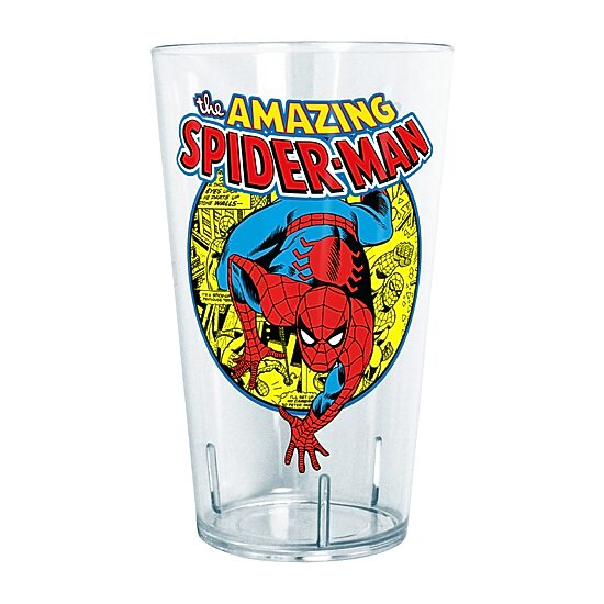 Disney Collection Marvel Spiderman Urban Hero 24 Oz Tritan Cup 4pc Set