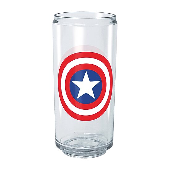 Disney Collection Marvel Captain America Classic 16 Oz Tritan Cup 2pc Set