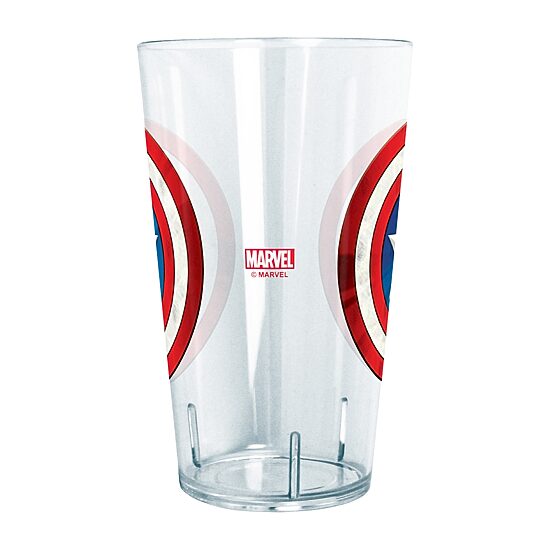 Disney Collection Marvel Captain America Shinyshield 24 Oz Tritan Cup 4pc Set