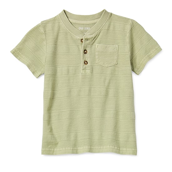 Okie Dokie Toddler & Little Boys Henley Neck Short Sleeve T-Shirt