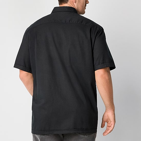 Shaquille O'Neal XLG™ Utility Mens Short Sleeve Regular Fit Big and Tall Button-Down Shirt
