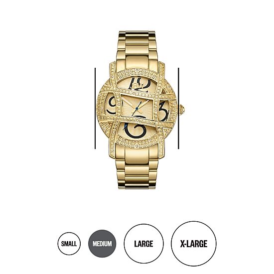 JBW Olympia Womens 1/5 CT. T.W. Diamond Gold-Tone Stainless Steel Bracelet Watch