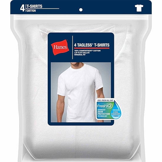 Hanes Fresh Iq Comfort Soft Mens Short Sleeve Crew Neck T-Shirt