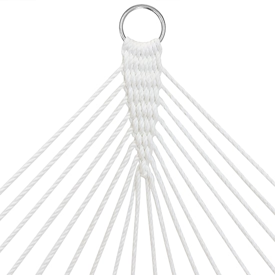 Sunnydaze Quilted Hammock with Curved Bamboo Spreader Bar and Pillow
