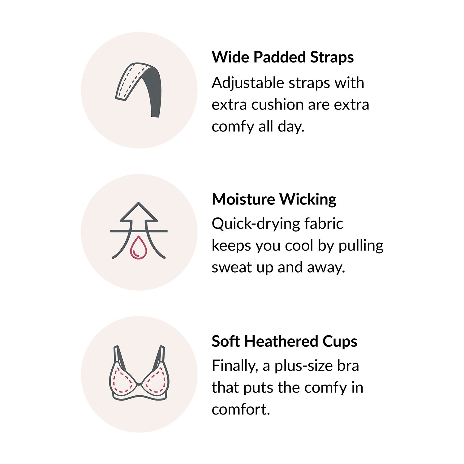 Glamorise MagicLift® Moisture Control Wirefree Bra-1064