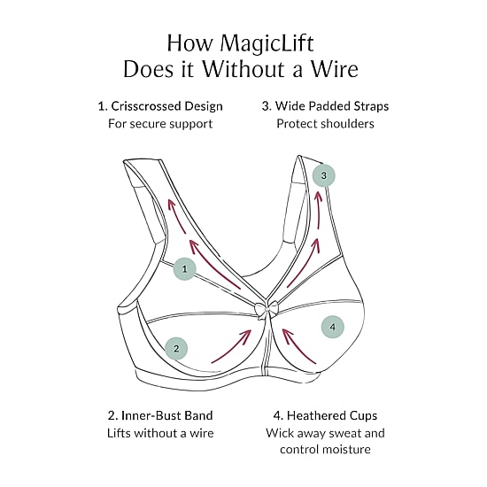 Glamorise MagicLift® Moisture Control Wirefree Bra-1064