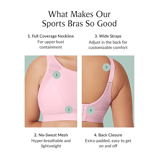 Glamorise No-Sweat Mesh Sports Wirefree Bra-1068