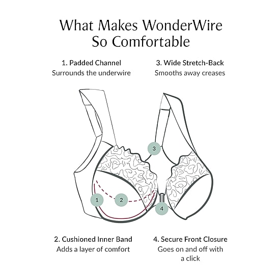 Glamorise Front-Closure Smoothing WonderWire® Underwire Bra-1247