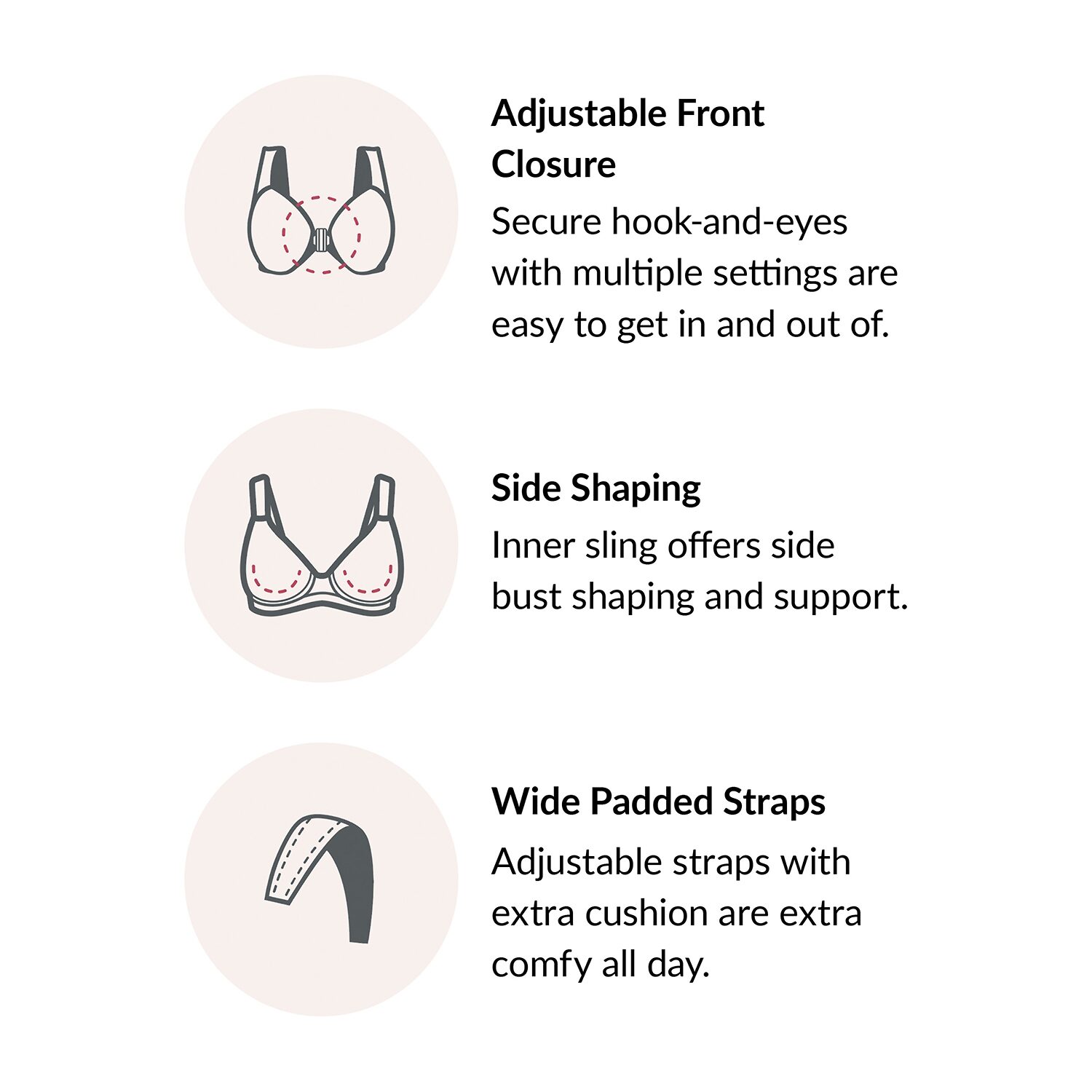 Glamorise MagicLift® Natural Shape Front-Closure Wirefree Bra-1210