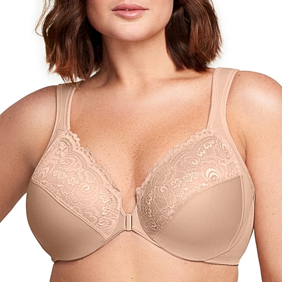 Glamorise Elegance Wonderwire® Front-Close Full Coverage Underwire Unlined Full Coverage Bra 1245