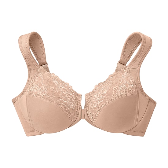 Glamorise Elegance Wonderwire® Front-Close Full Coverage Underwire Unlined Full Coverage Bra 1245