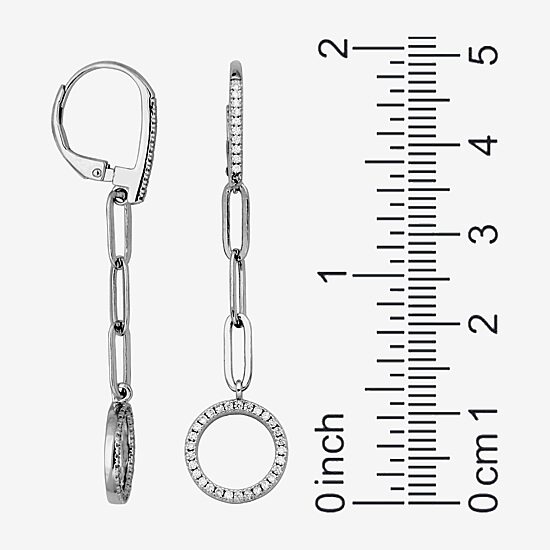 Paris 1901 By Charles Garnier Womens Cubic Zirconia Sterling Silver Drop Earrings