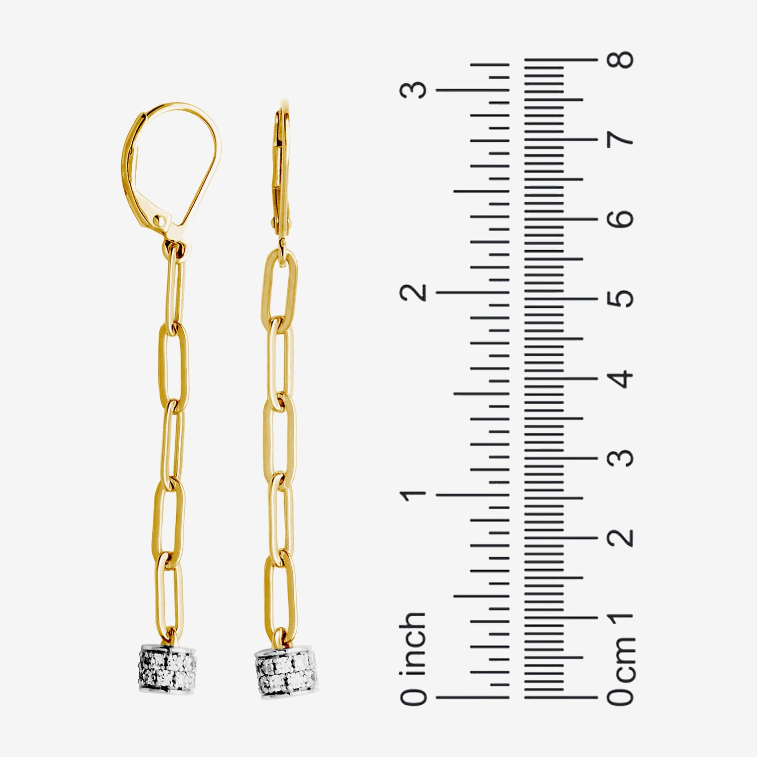 Paris 1901 By Charles Garnier Womens Cubic Zirconia 18K Gold Over Silver Drop Earrings