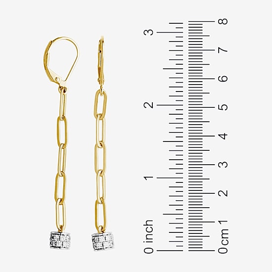 Paris 1901 By Charles Garnier Womens Cubic Zirconia 18K Gold Over Silver Drop Earrings