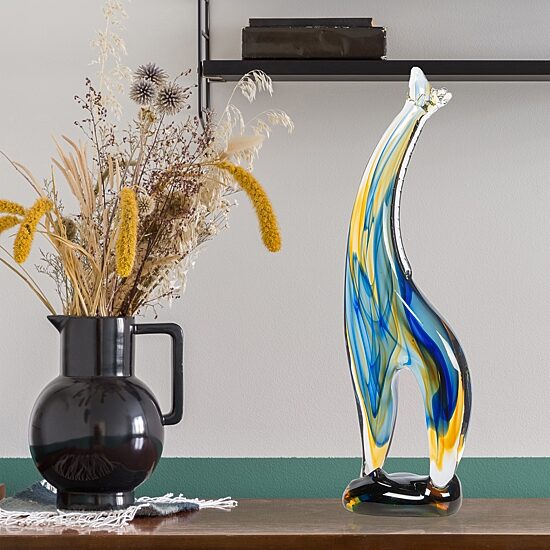 Dale Tiffany Artesia Giraffe Art Glass Sculpture Birthday Figurine