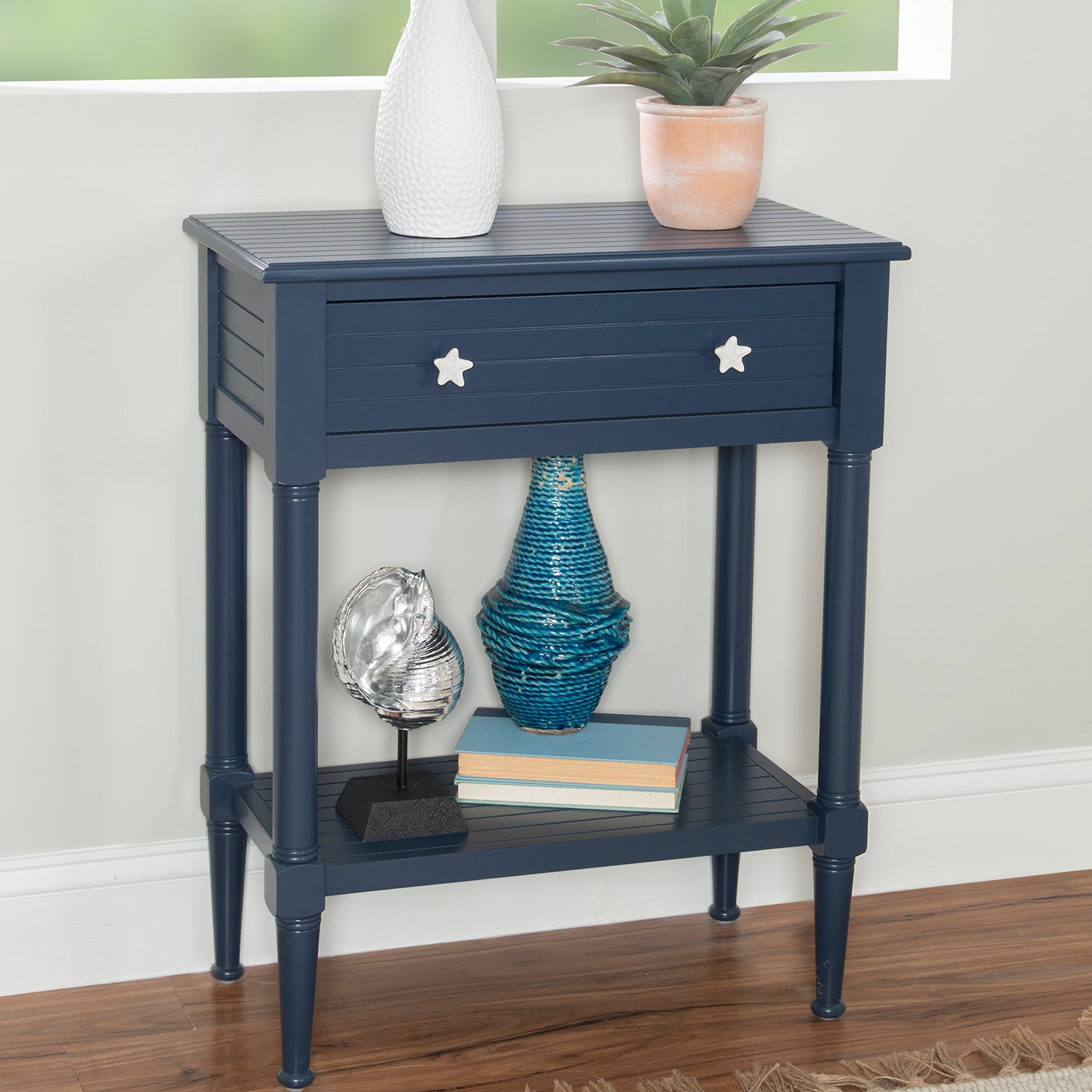 Linon Shangri Storage 1-Drawer End Table