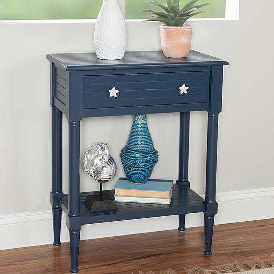Linon Shangri Storage 1-Drawer End Table, Color: Navy - JCPenney