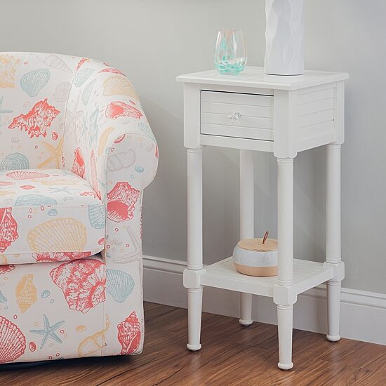 Linon Shangri Storage 1-Drawer End Table