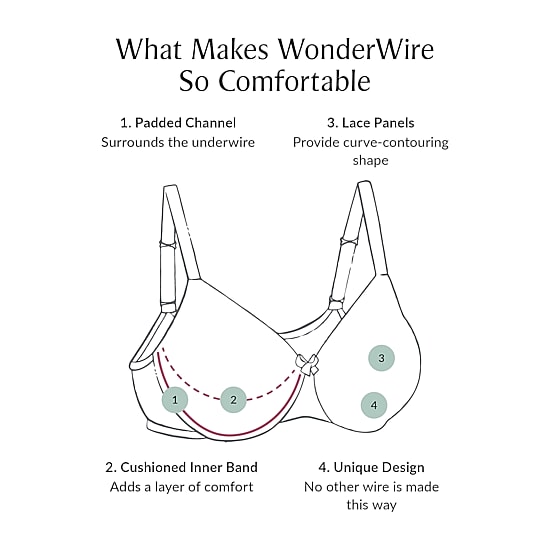 Glamorise Lace Comfort WonderWire® Underwire Bra-9855