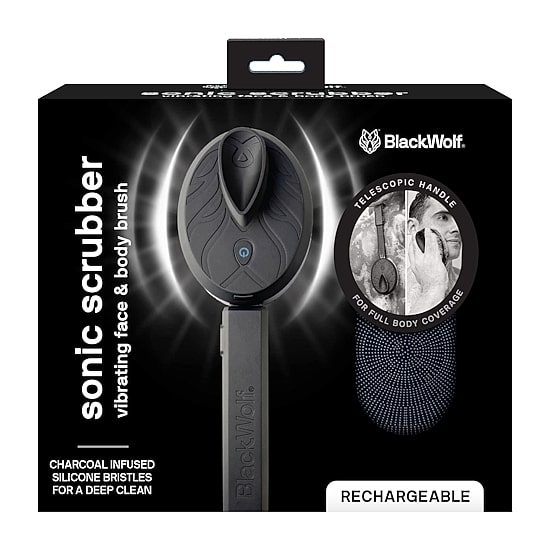 Black Wolf Sonic Scrubber Vibrating Face & Body Brush