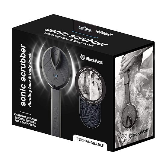 Black Wolf Sonic Scrubber Vibrating Face & Body Brush