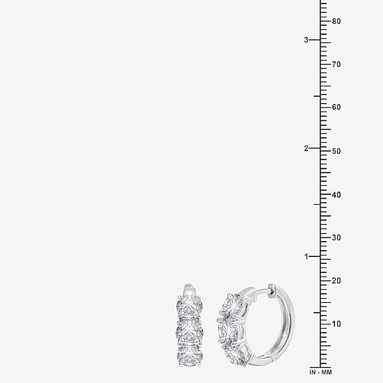 (H-I / Si2-I1) Womens 5 CT. T.W. Lab Grown White Diamond 14K Gold 18.9mm Hoop Earrings
