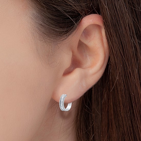 2 CT.T.W. (H-I / I1) Lab Grown White Diamond 10K or 14K Gold 24.2mm Hoop Earrings