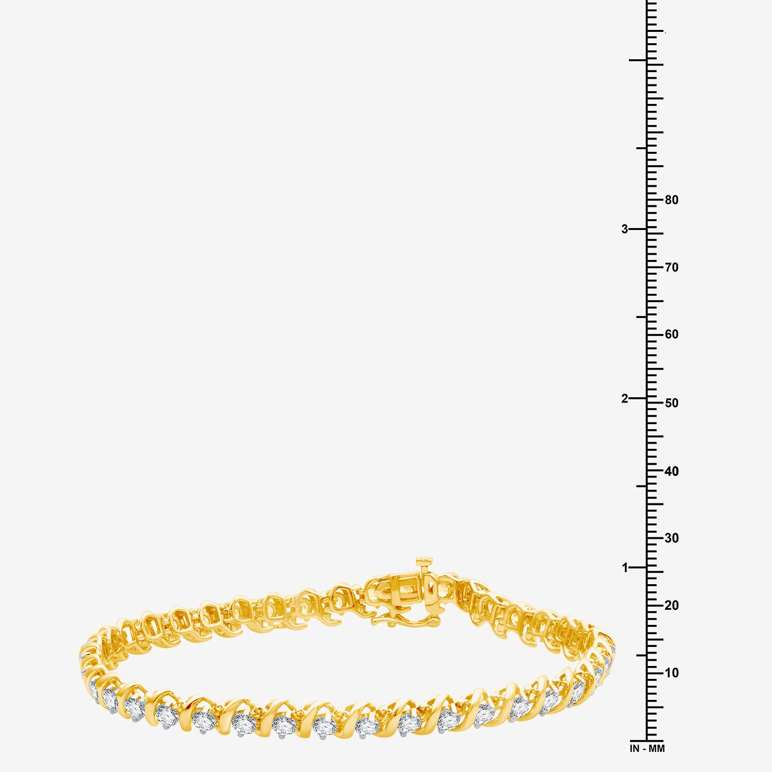 H-I / Si2-I1) Womens CT. T.W. Lab Grown White Diamond 10K Gold Inch Tennis Bracelet