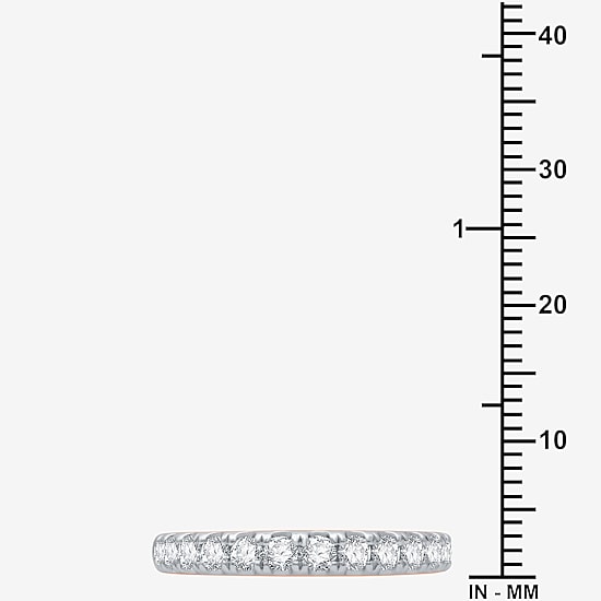 I Said Yes (H-I / I1) 3/4 CT. T.W. Lab Grown White Diamond Sterling Silver or 14K Gold Over Silver Wedding Band