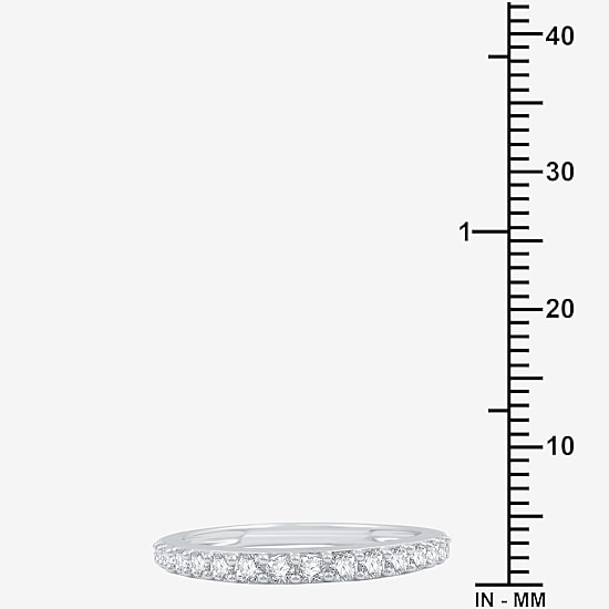 I Said Yes (H-I / I1) 1/2 CT. T.W. Lab Grown White Diamond Sterling Silver or 14K Gold Over Silver Wedding Band