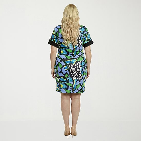 24seven Comfort Apparel Womens Plus Short Sleeve Abstract T-Shirt Dress