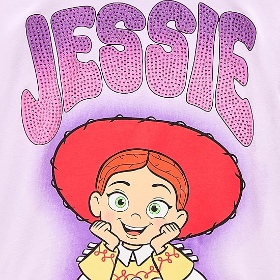 Disney Collection Little & Big Kid Girls Crew Neck Short Sleeve Regular Fit Jessie Toy Story Graphic T-Shirt