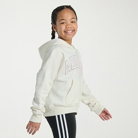 adidas Big Kid Girls Long Sleeve Fleece Active Hoodie