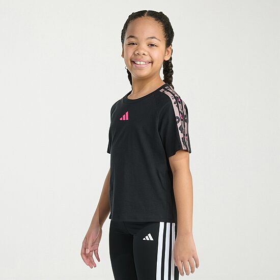 adidas Big Kid Girls Crew Neck Short Sleeve Regular Fit Graphic T-Shirt