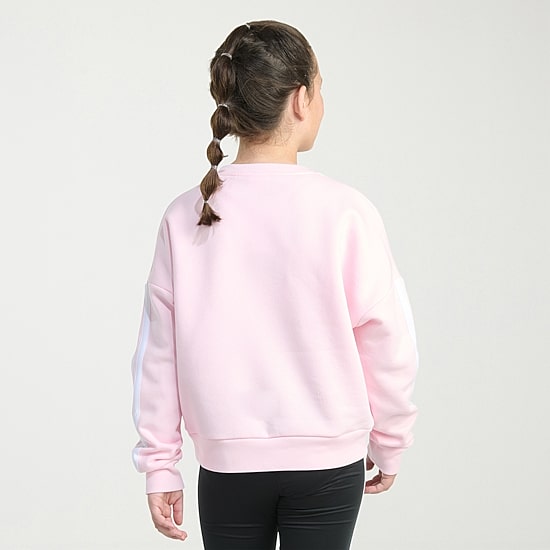 adidas Big Kid Girls Crew Neck Fleece Embroidered Long Sleeve Sweatshirt
