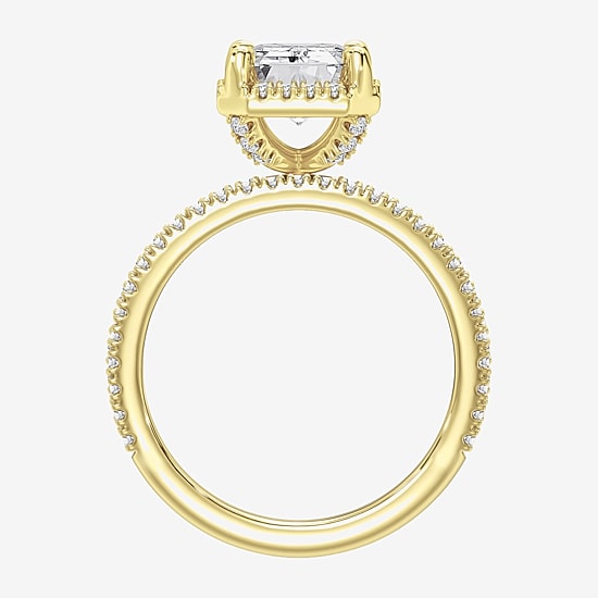 Signature By Modern Bride (F / Vs2) Womens 3 3/4 CT. T.W. Lab Grown White Diamond 10K Gold Side Stone Halo Bridal Set