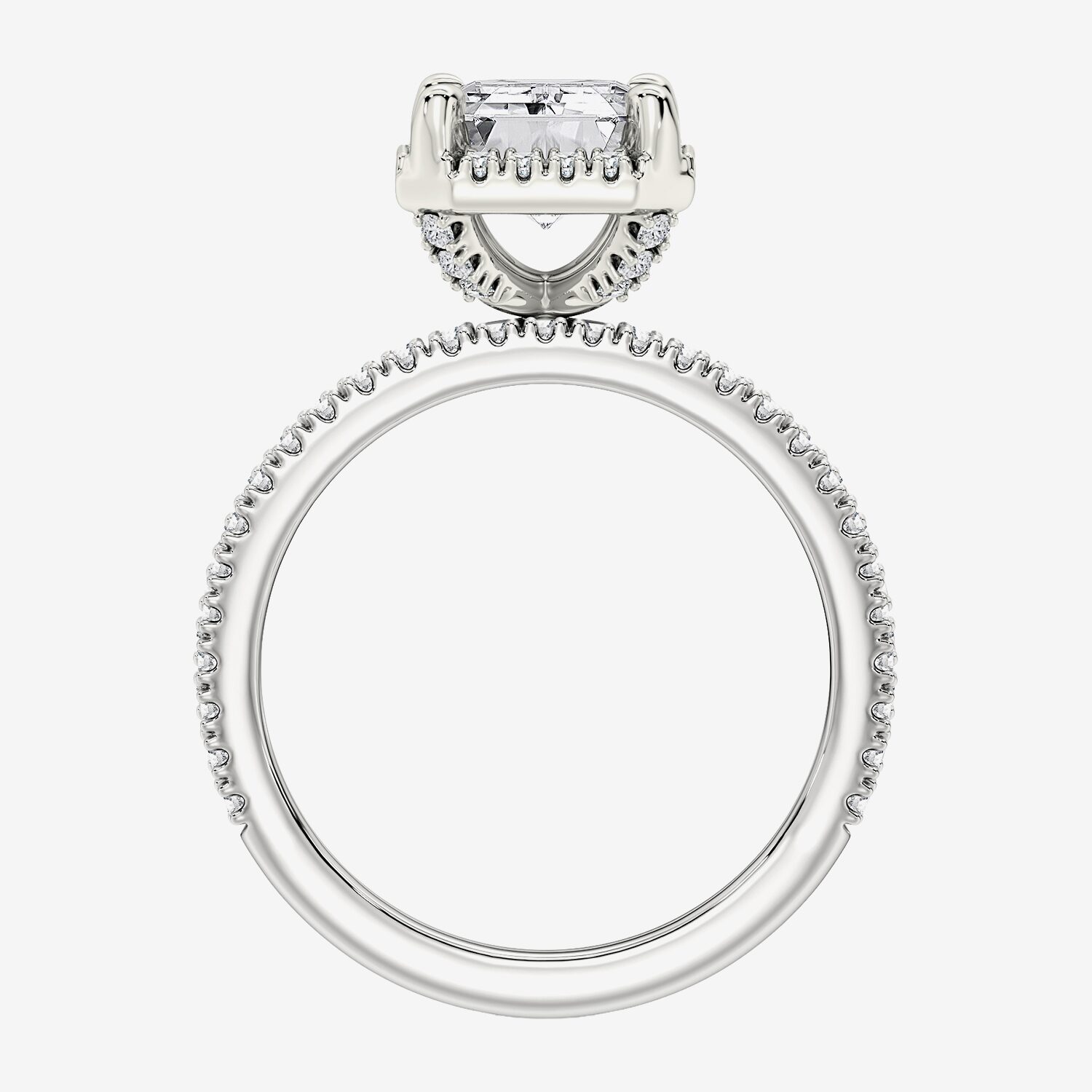 Signature By Modern Bride (F / Vs2) Womens / CT. T.W. Lab Grown White Diamond 10K Gold Side Stone Halo Bridal Set