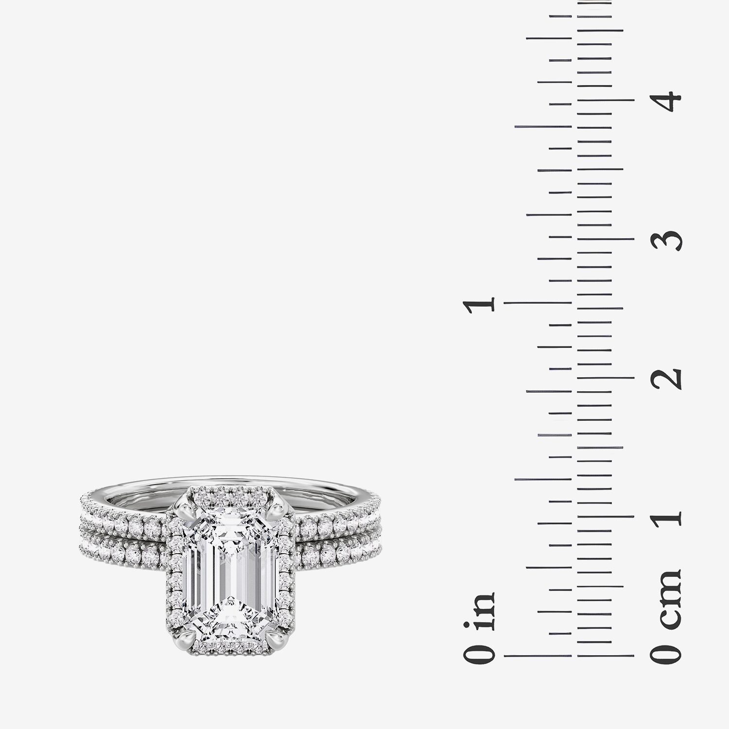 Signature By Modern Bride (F / Vs2) Womens / CT. T.W. Lab Grown White Diamond 10K Gold Side Stone Halo Bridal Set