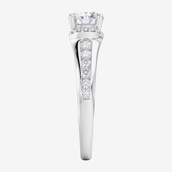 Signature By Modern Bride (F / Vs2) Womens 5 1/2 CT. T.W. Lab Grown White Diamond 10K Gold Round Side Stone Bridal Set