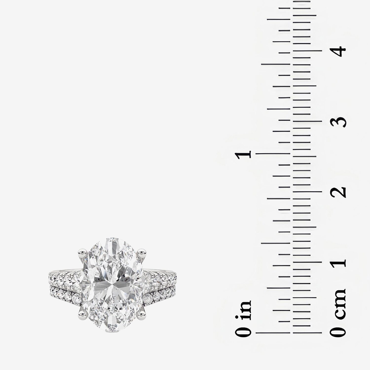 Grown Gorgeous (F / Vs2) Womens / Ct. T.W. Lab White Diamond 14K Gold Oval Side Stone Bridal Set