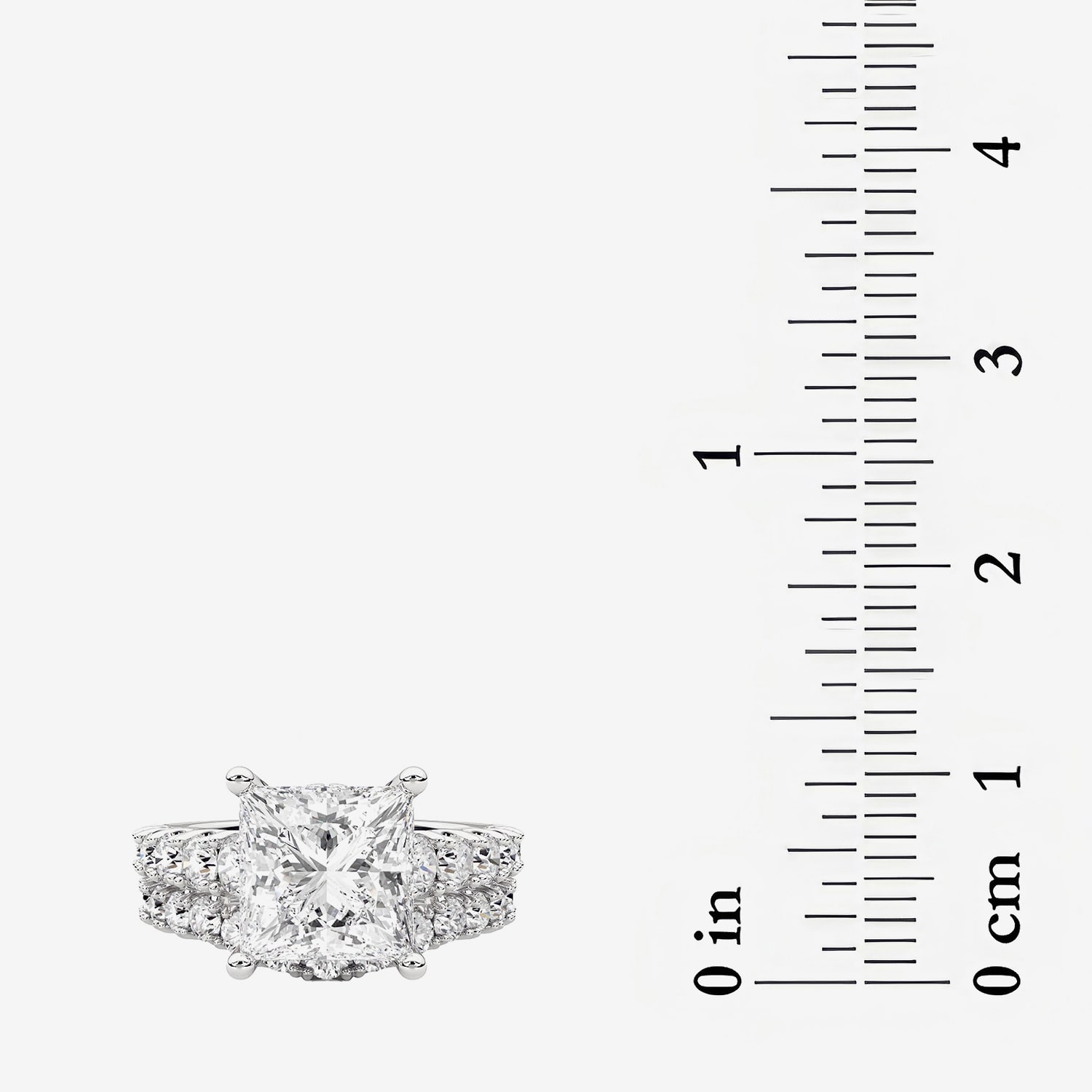 Grown Gorgeous (F / Vs2) Womens 5 1/3 Ct. T.W. Lab White Diamond 14K Gold Side Stone Bridal Set