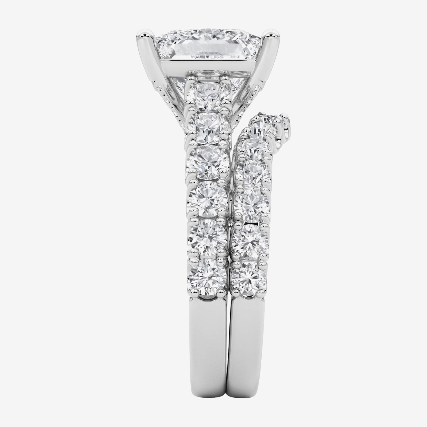 Grown Gorgeous (F / Vs2) Womens 5 1/3 Ct. T.W. Lab White Diamond 14K Gold Side Stone Bridal Set